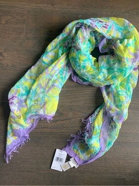 NWT* Kate Spade Ginger Floral Scarf Shawl Muffler Bag Flower Spring Wrap